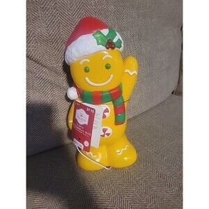 Holiday Time Gingerbread Man Blow Mold 11" Tabletop Lights Up Indoor NEW